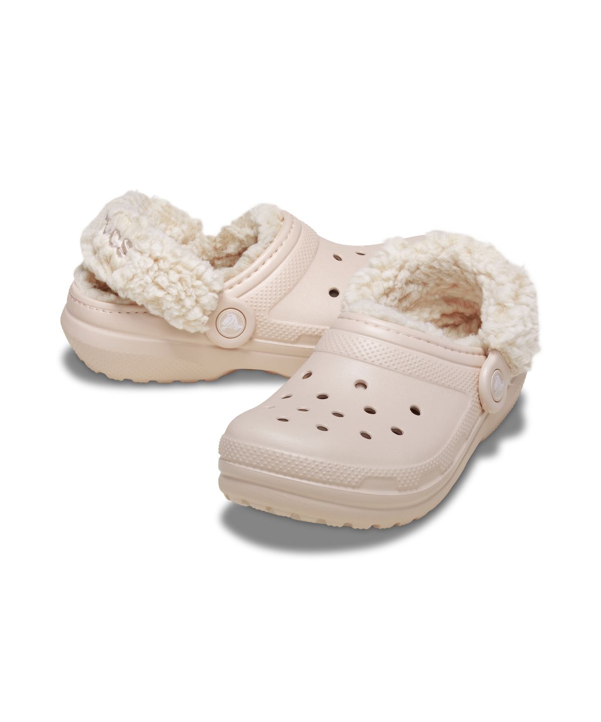 크록스키즈(CROCS KIDS) 클래식 플리스 라인드 클로그(플리스 스트랩) 키즈 - 콰츠