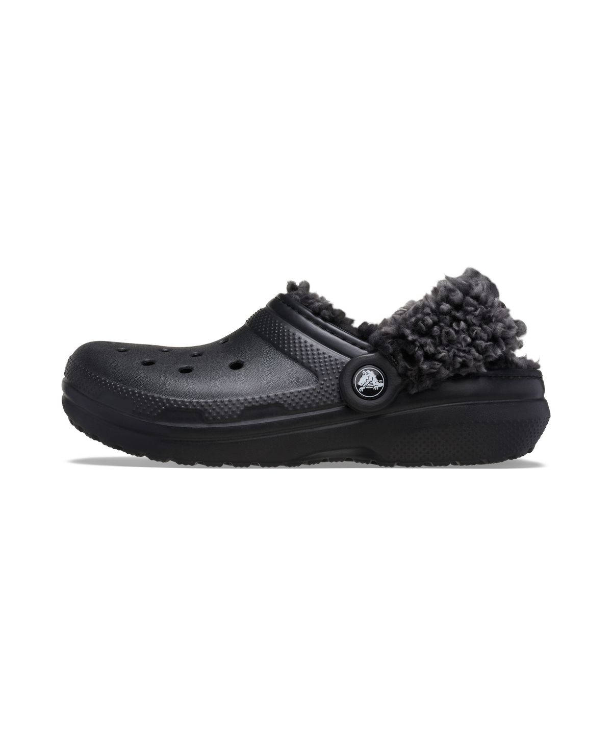 크록스키즈(CROCS KIDS) 클래식 플리스 라인드 클로그(플리스 스트랩) 토들러 - 블랙