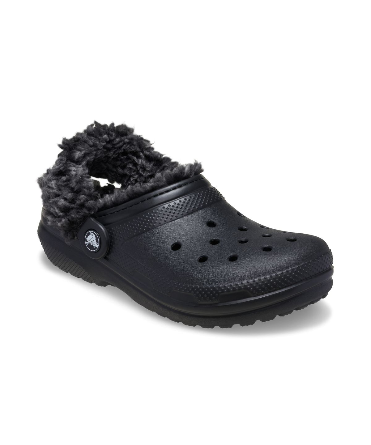 크록스키즈(CROCS KIDS) 클래식 플리스 라인드 클로그(플리스 스트랩) 토들러 - 블랙