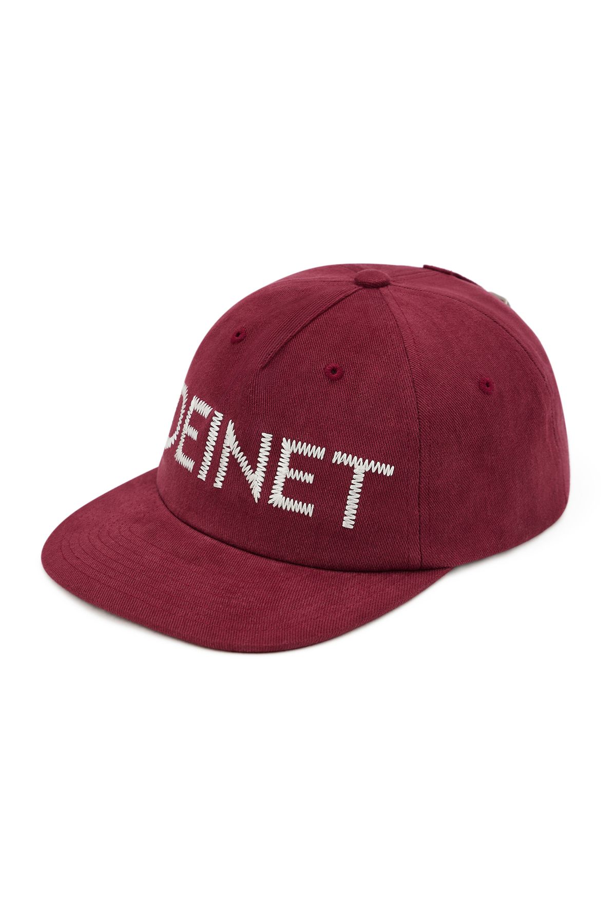 다이닛(DEINET) ZIGZAG LOGO MINI BAR DETAIL CAP IN BURGUNDY