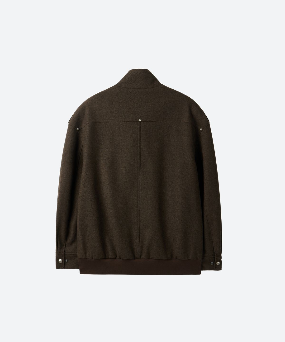 문선(MOONSUN) UNISEX, 4 Pocket Oversized Wool Blouson / Brown