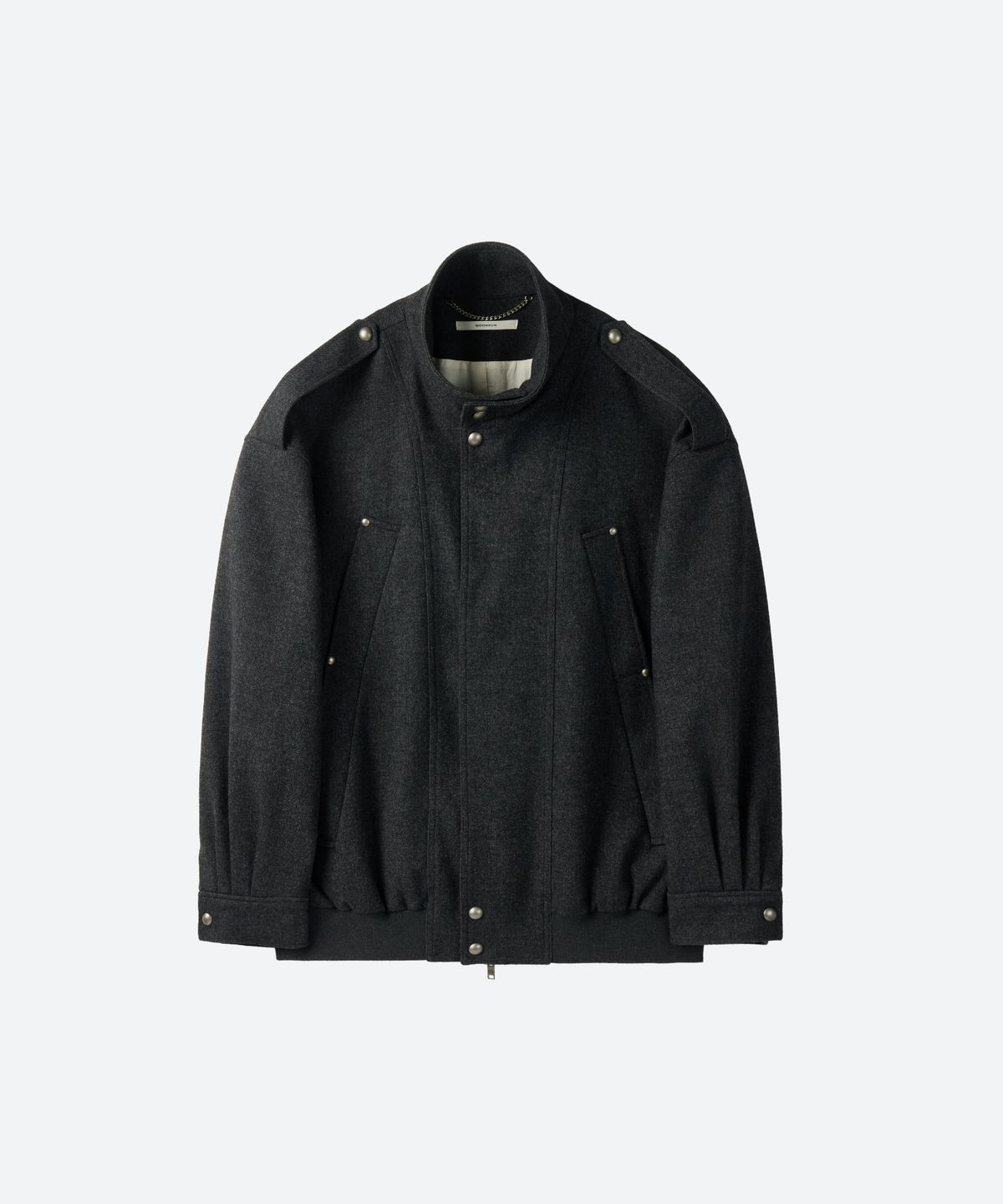 문선(MOONSUN) UNISEX, 4 Pocket Oversized Wool Blouson / Charcoal