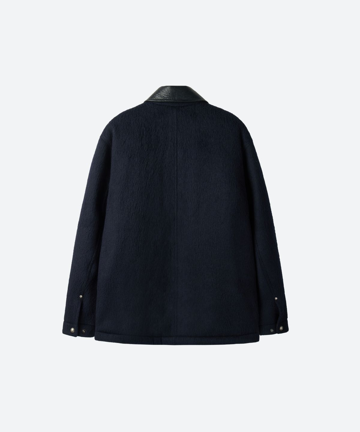 문선(MOONSUN) UNISEX, Studed Wool Half Coat / Navy