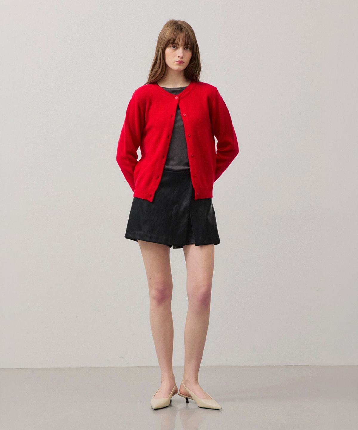 알엠알엔(RMRN) LEATHER MINI SKIRT PANTS