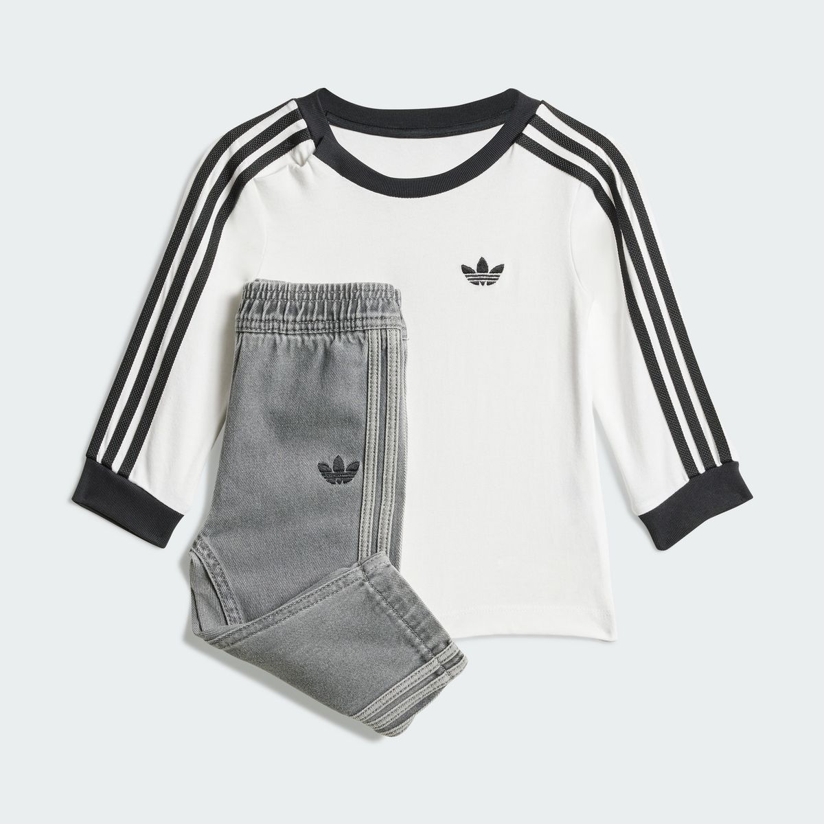 아디다스 키즈(ADIDAS KIDS) 아동용 데님 롱 슬리브 티 세트 JW5312