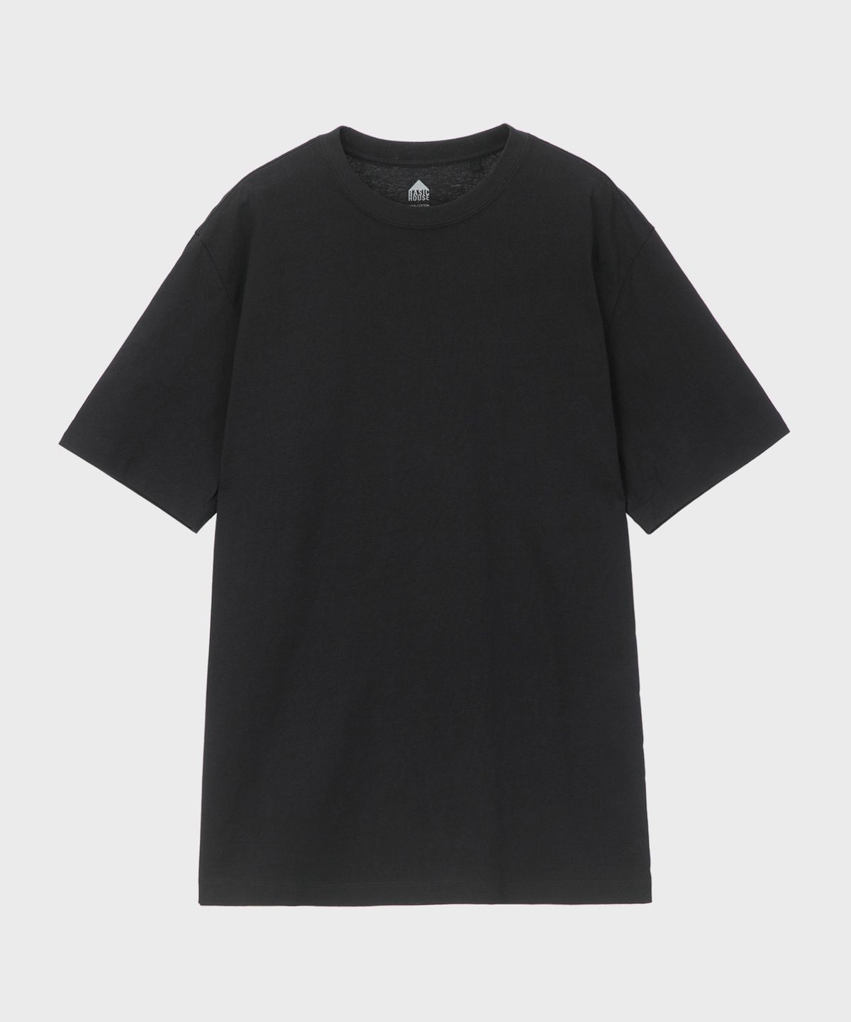 베이직하우스(BASIC HOUSE) UNI 레이어드 라운드 반팔티셔츠 화이트_일반기장(+4cm) LATS0104