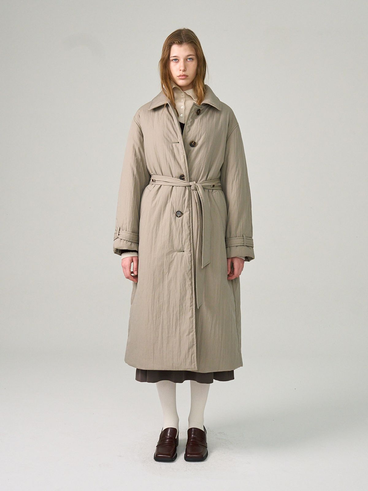 헌치(HUNCH) Single Breasted Padded Coat (2color)