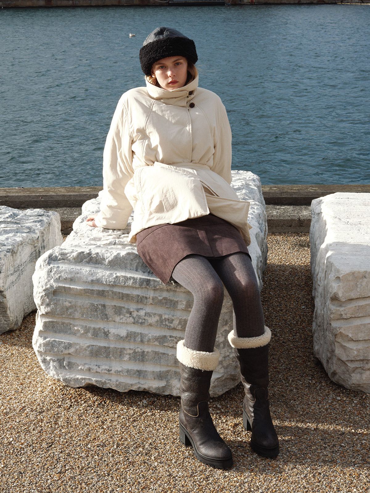 헌치(HUNCH) High Neck Padding Coat (2color)