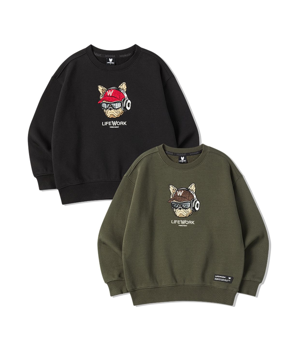 라이프워크 키즈(LIFEWORK KIDS) 키즈) 헤드셋 힙독 기모 맨투맨