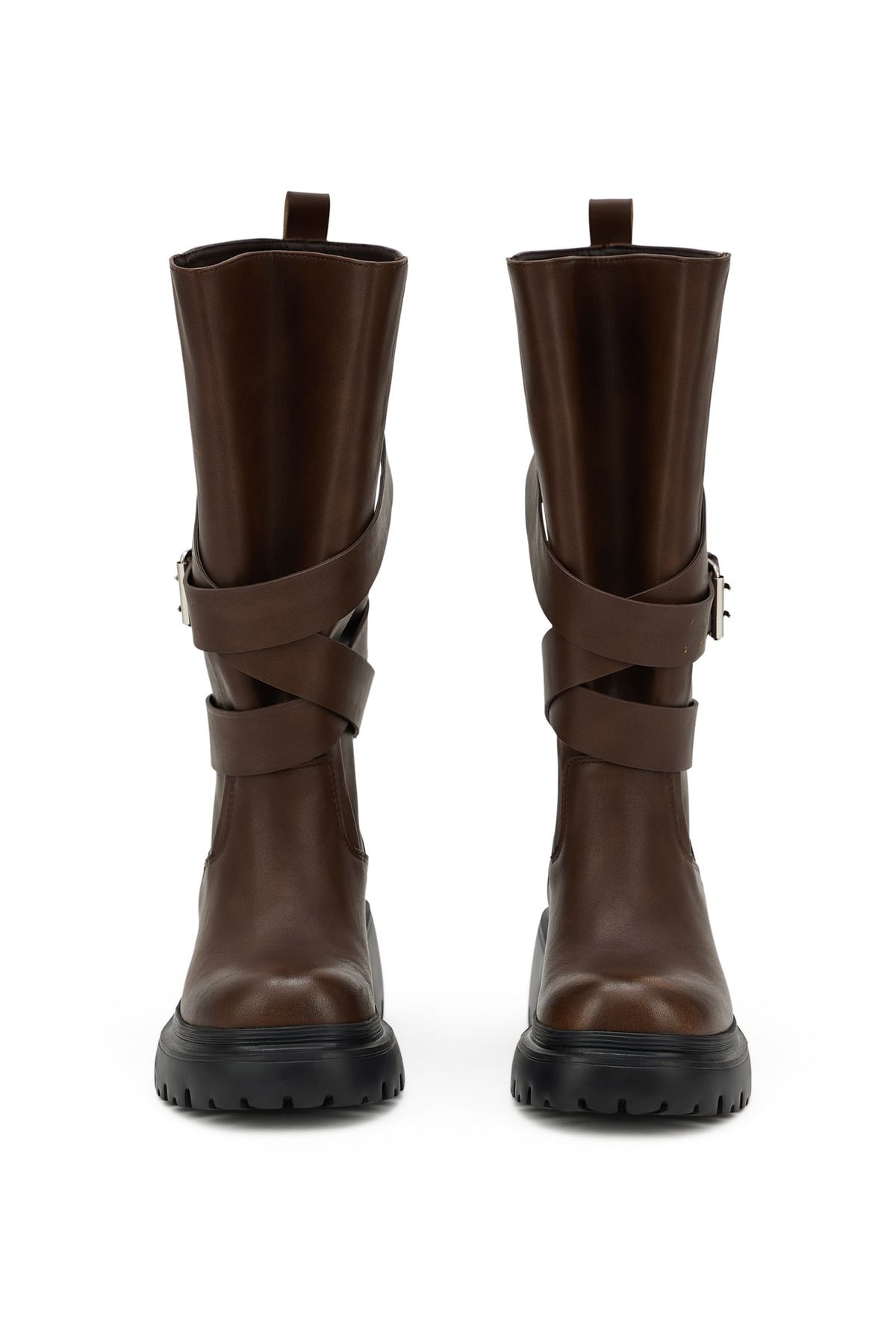 다이닛(DEINET) WILD BUCKLE BOOTS IN BROWN