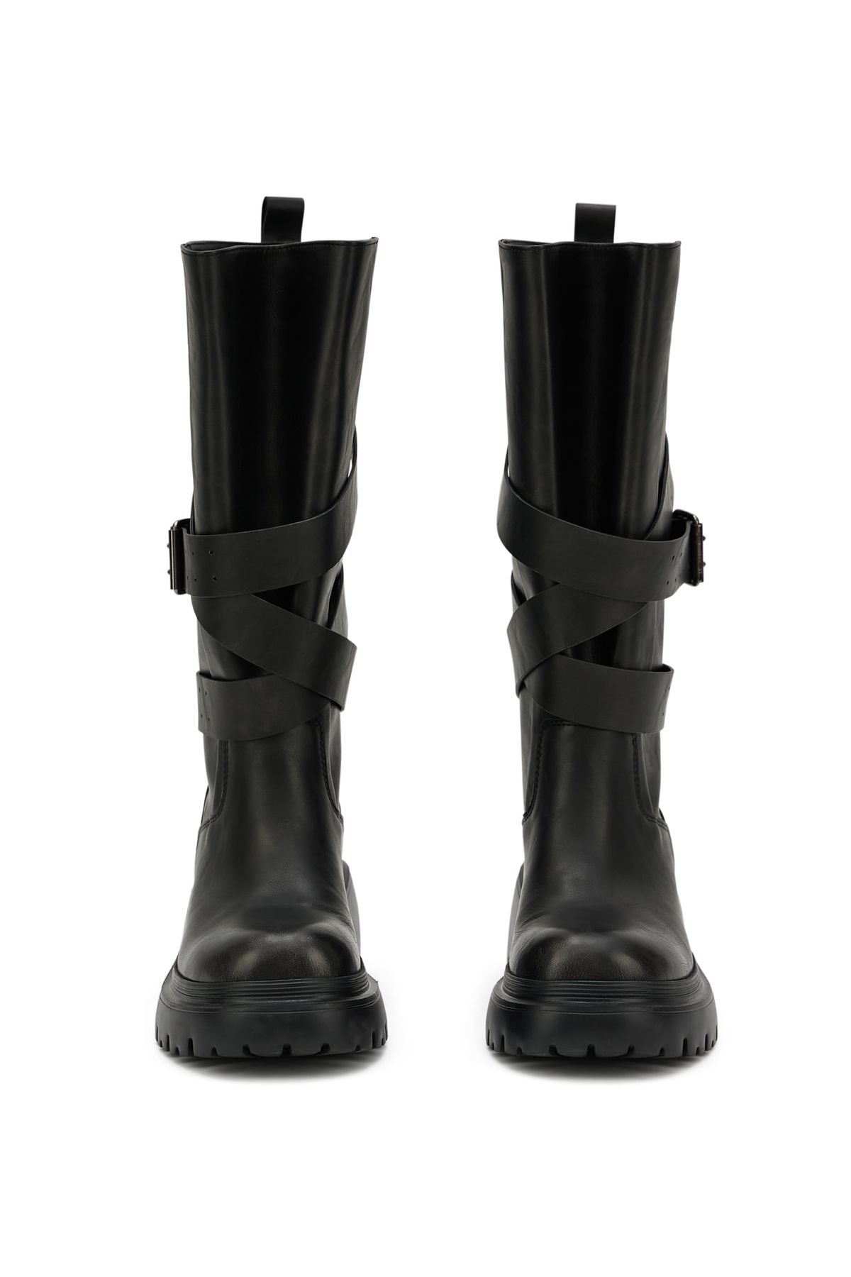 다이닛(DEINET) WILD BUCKLE BOOTS IN BLACK