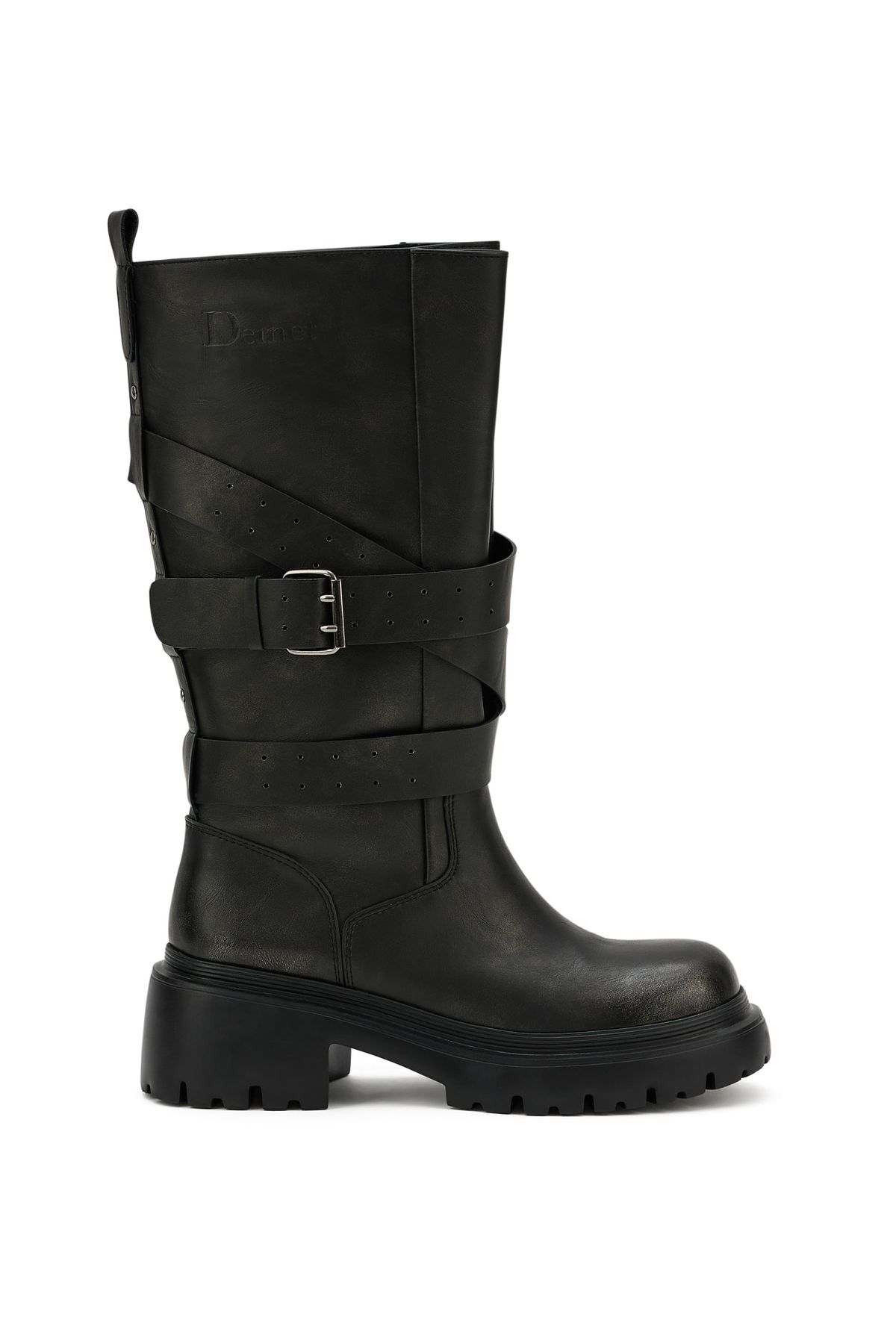 다이닛(DEINET) WILD BUCKLE BOOTS IN BLACK