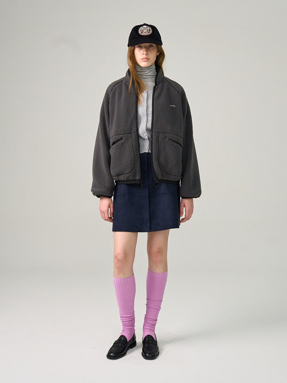 헌치(HUNCH) Boucle Zip-Up Jumper (2color)