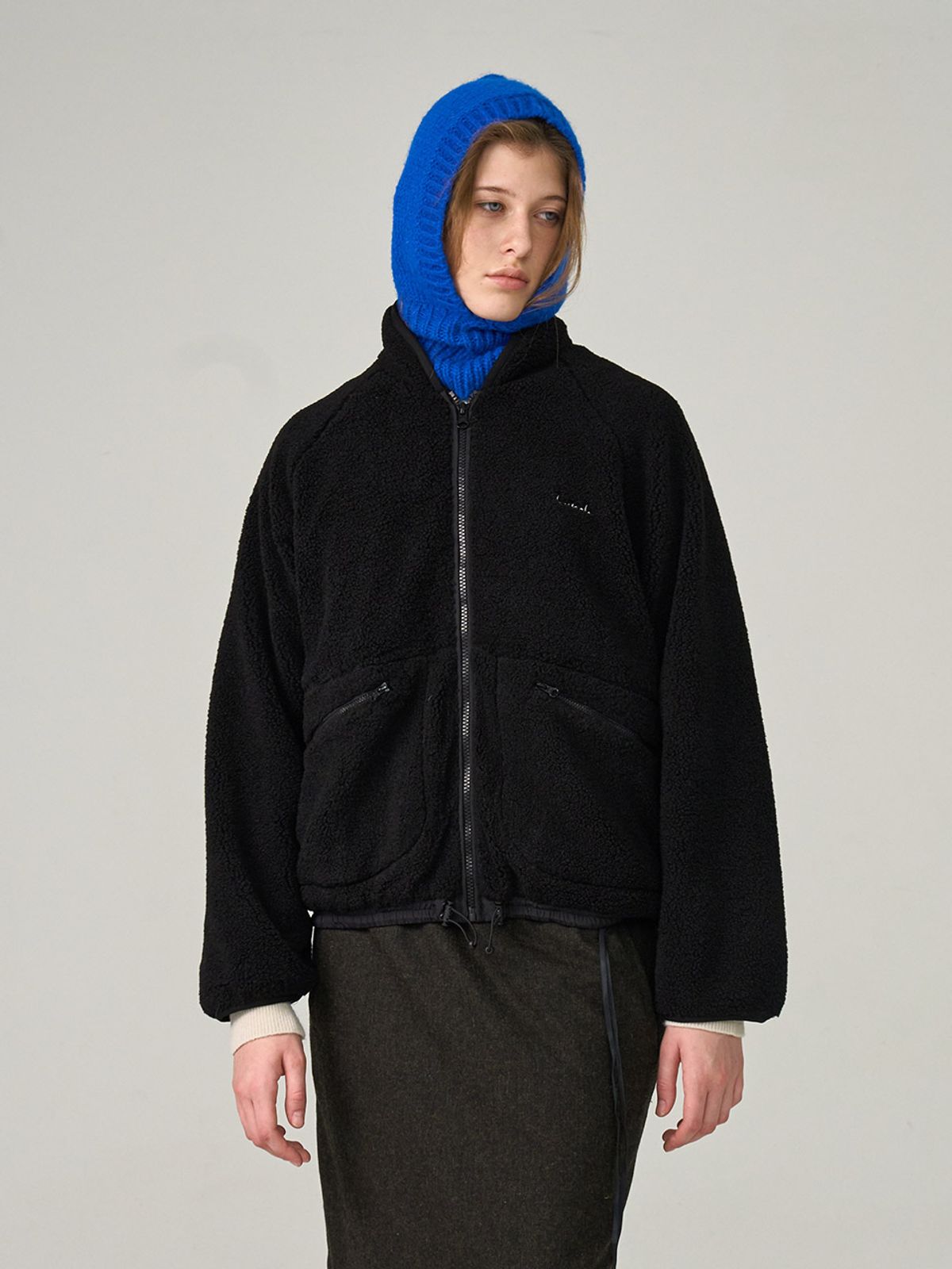 헌치(HUNCH) Boucle Zip-Up Jumper (2color)