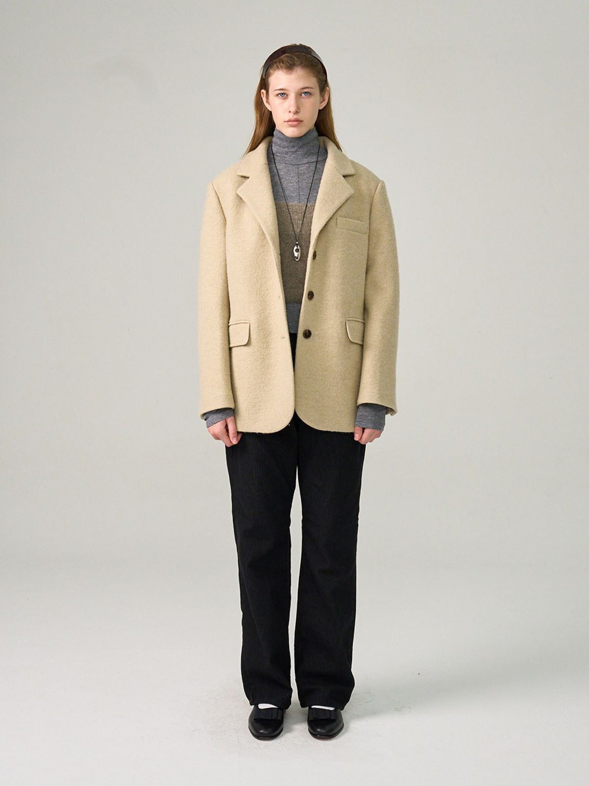 헌치(HUNCH) Alpaca Boucle Tailored Jacket (2color)
