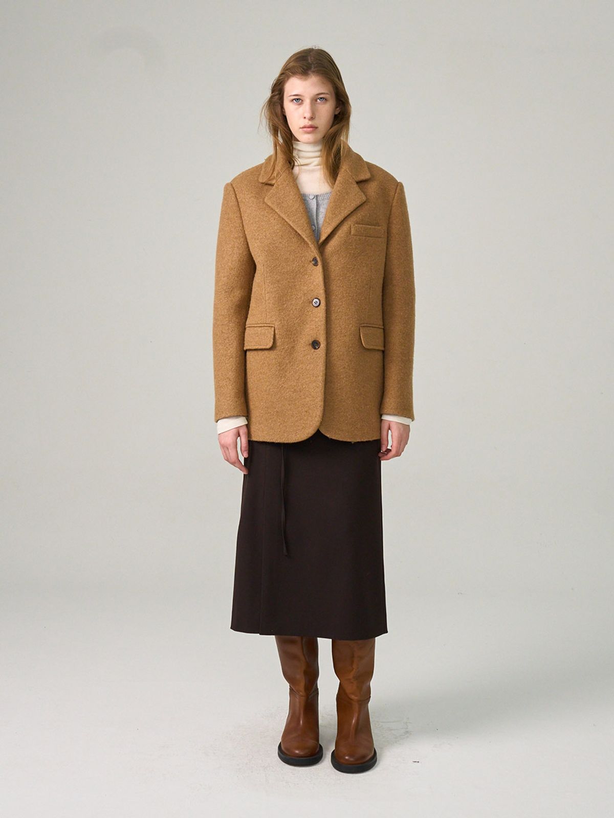 헌치(HUNCH) Alpaca Boucle Tailored Jacket (2color)