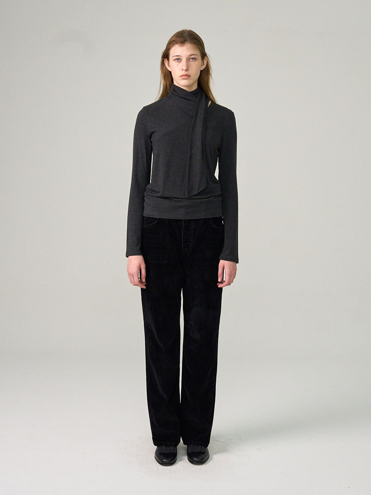 헌치(HUNCH) Slit Tie T-Shirt