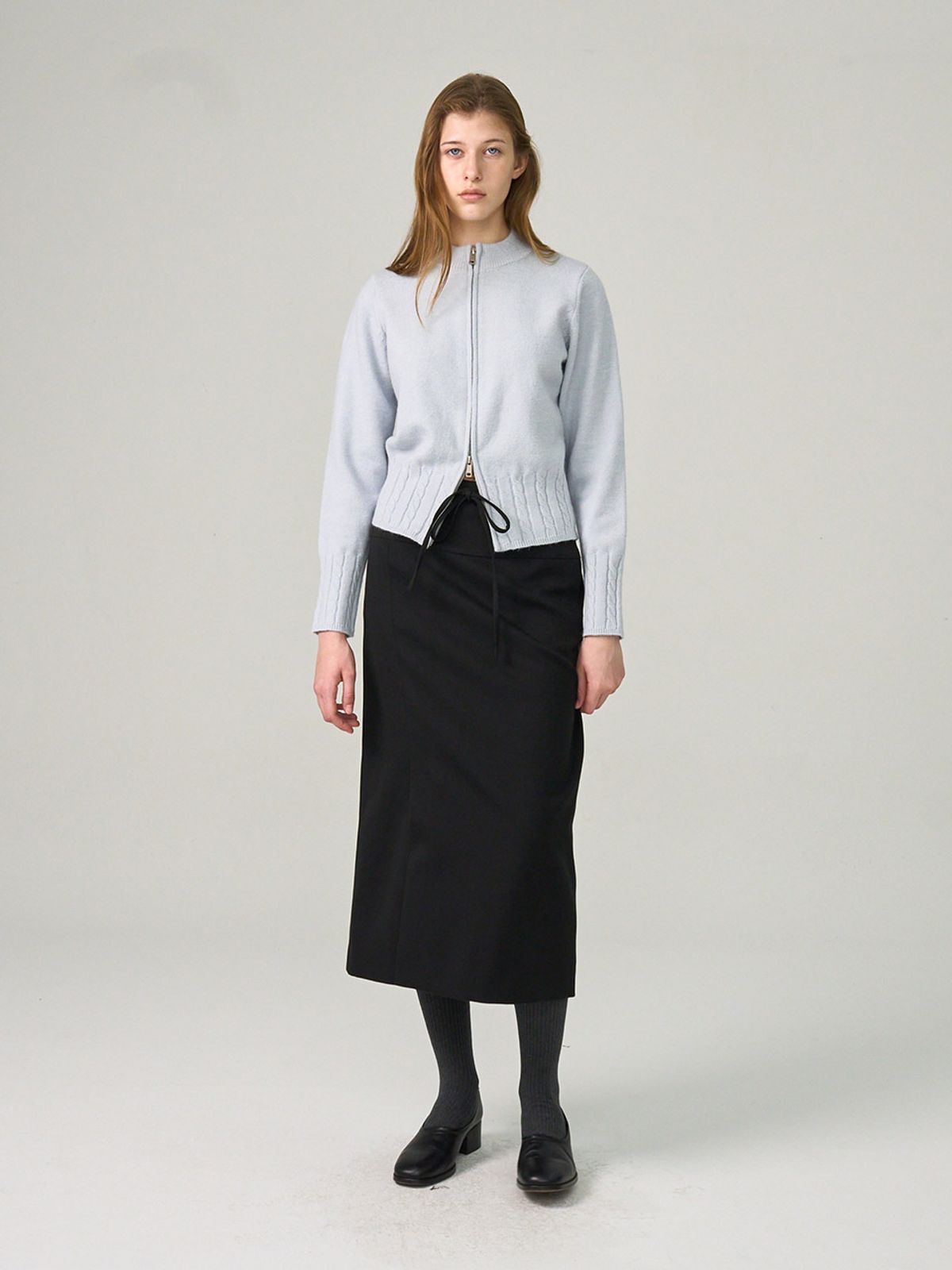 헌치(HUNCH) Side Slit H-Line Maxi Skirt (2color)