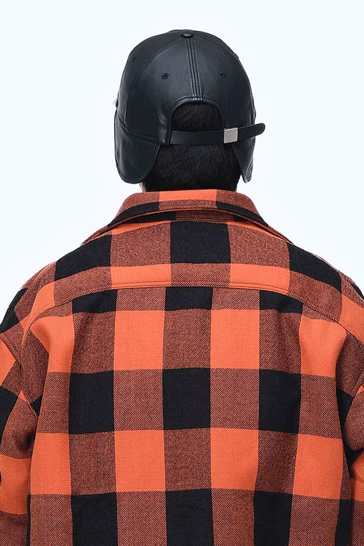 더 긱스(THE GEEKS) Leather earflap cap - Black