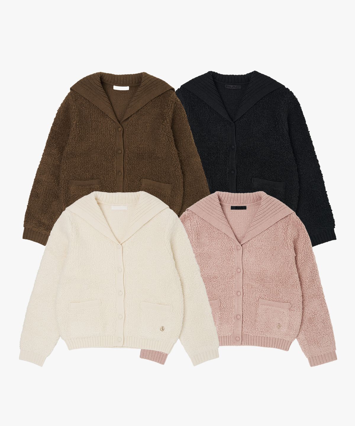 플랙 우먼(PLAC WOMEN) 부클 세일러 가디건_4colors