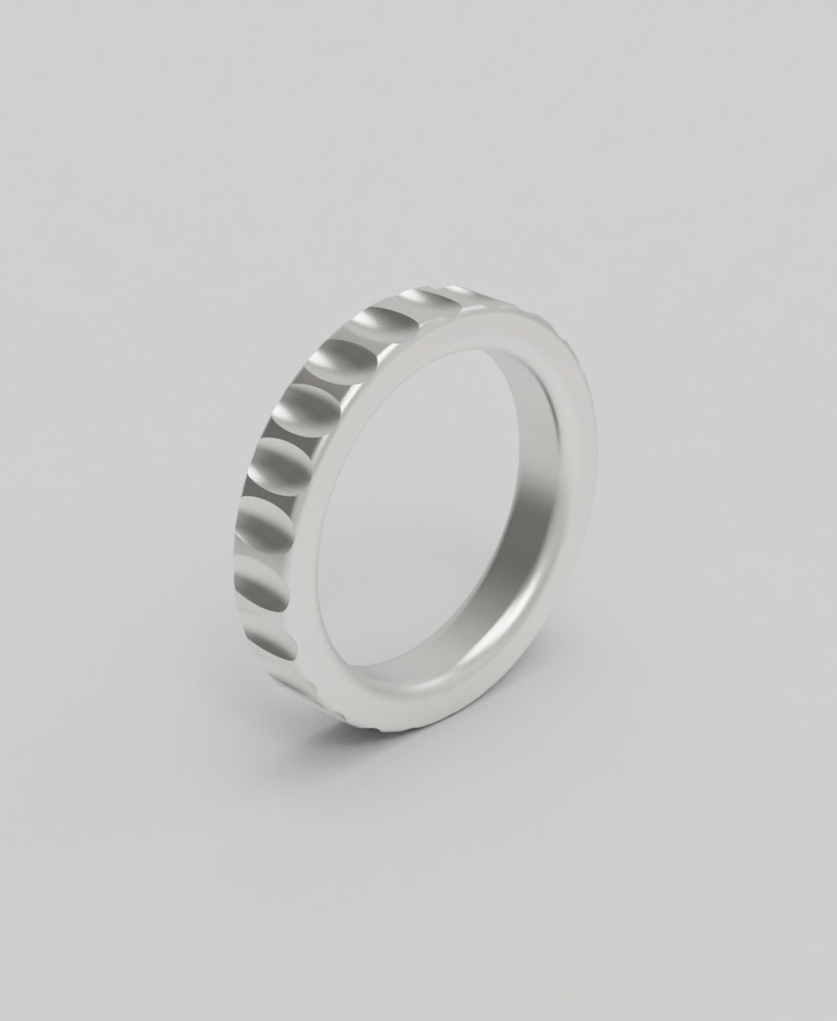 르네오브제(RENEOBJET) GRO WAVE(02) RING [STERLING SILVER] 기하학 디자인 패턴 포인트 925 실버 반지