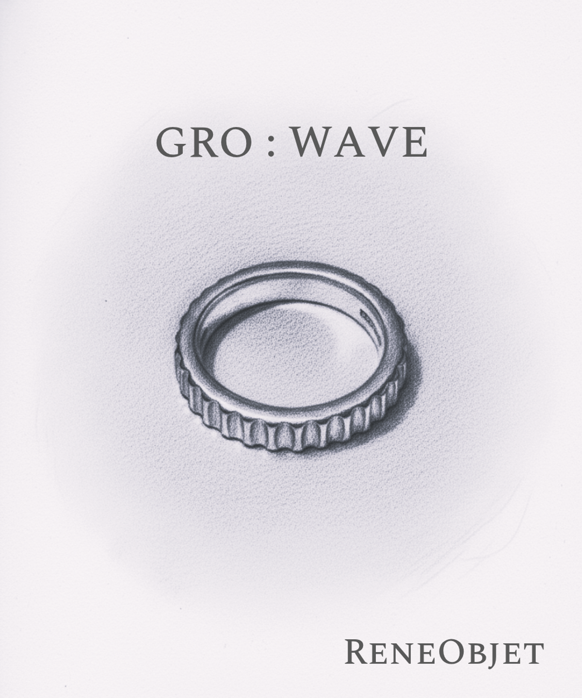 르네오브제(RENEOBJET) GRO WAVE(02) RING [STERLING SILVER] 기하학 디자인 패턴 포인트 925 실버 반지