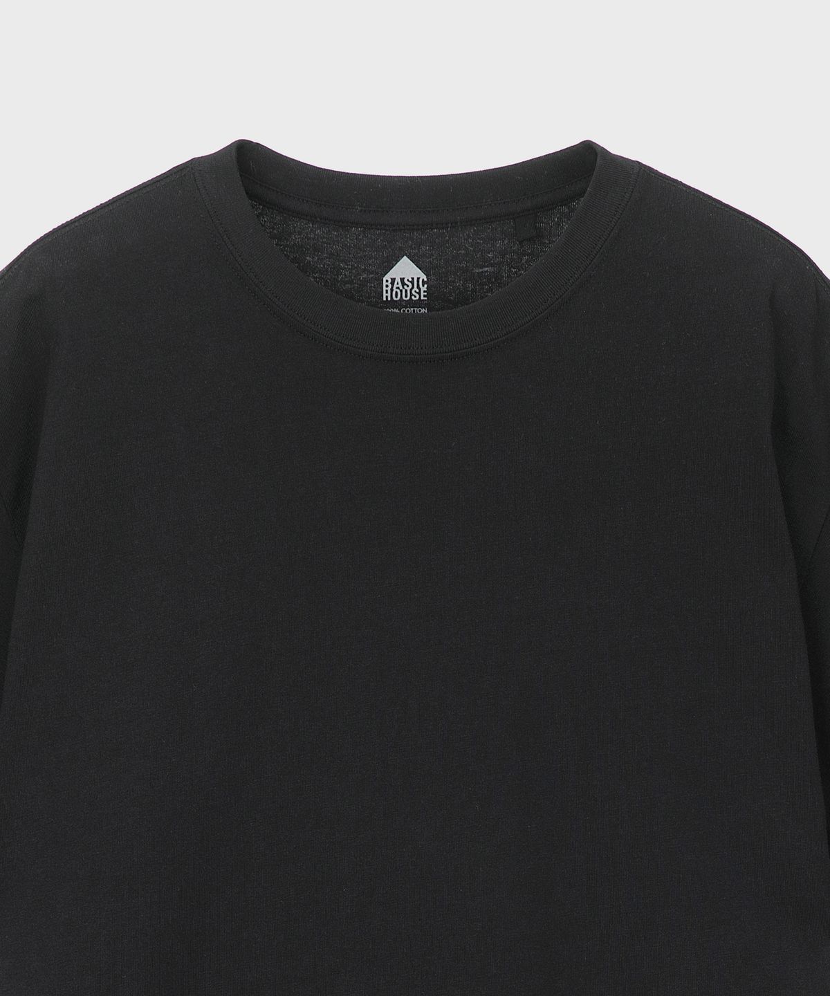 베이직하우스(BASIC HOUSE) UNI 레이어드 라운드 반팔티셔츠_일반기장(+4cm) LATS0104