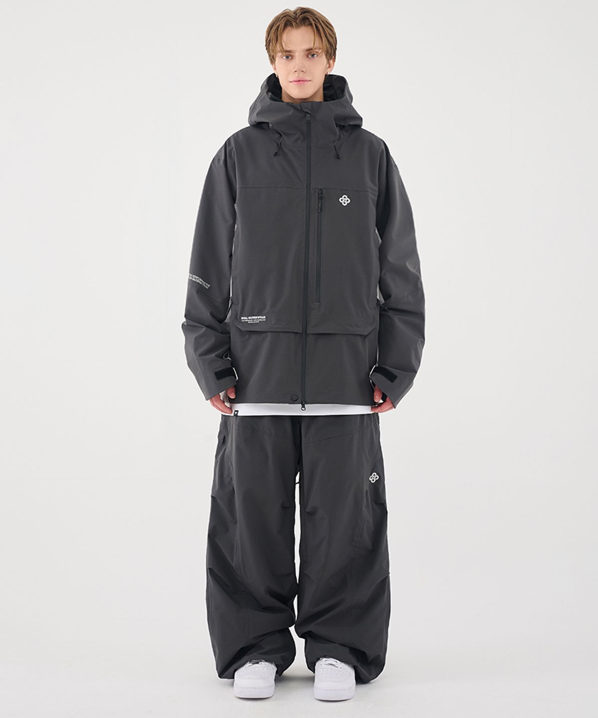 돌아우터웨어(DOLL OUTERWEAR) 2526 시마 자켓(3L)&팬츠 세트 CHACOAL 남녀공용