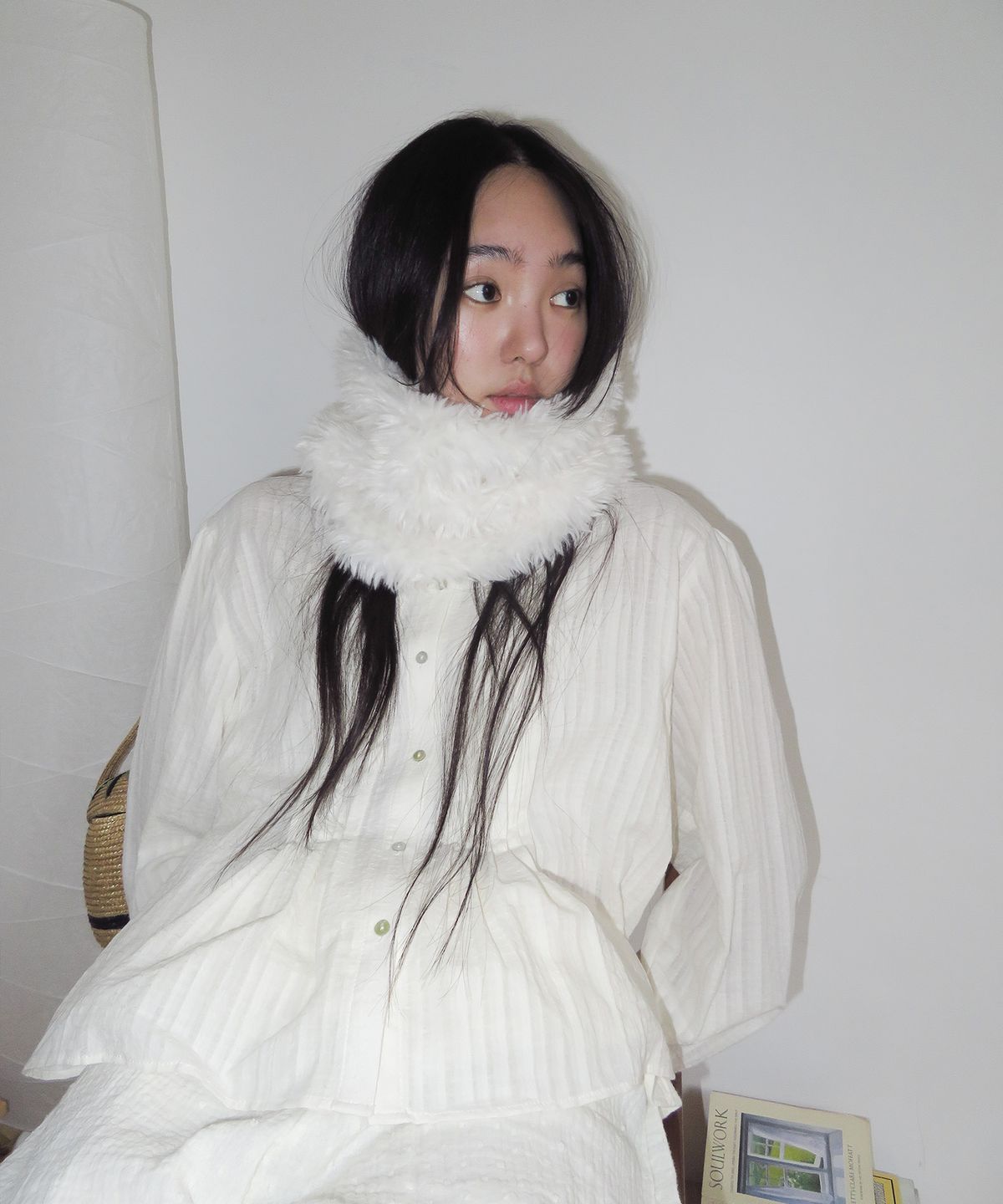 펀프롬펀(FUNFROMFUN) Fur Nest Muffler, Cream