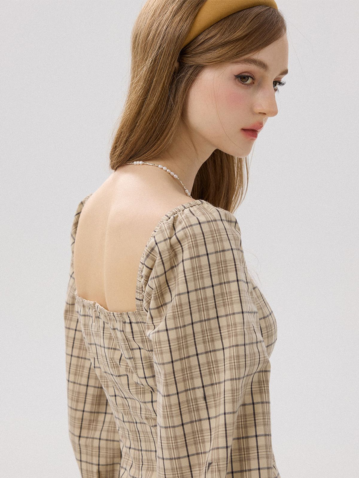 신스덴(SINCETHEN) 컨트리 레이스업 미니원피스