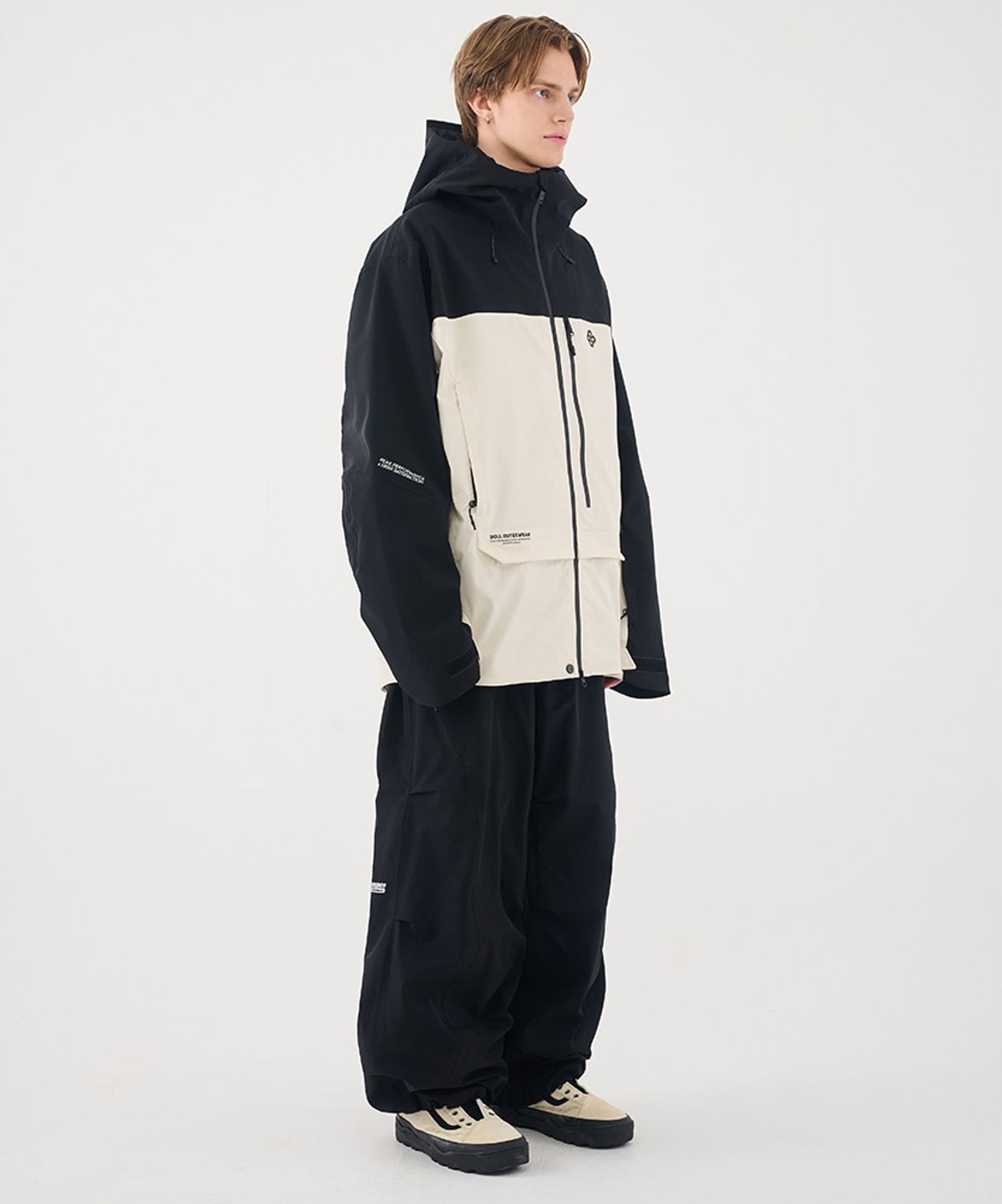 돌아우터웨어(DOLL OUTERWEAR) 2526 시마 자켓(3L)&팬츠 세트 BLACK 남녀공용