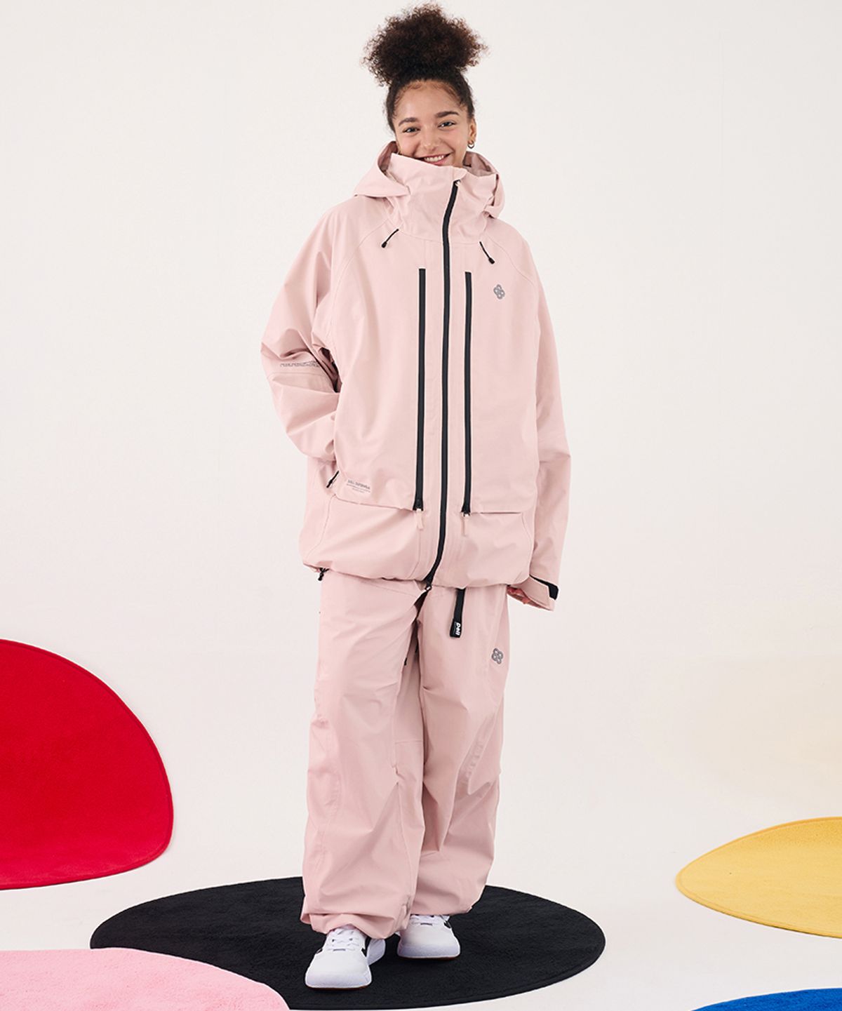 돌아우터웨어(DOLL OUTERWEAR) 2526 브릭 자켓(3L)&팬츠 세트 BABY PINK 남녀공용