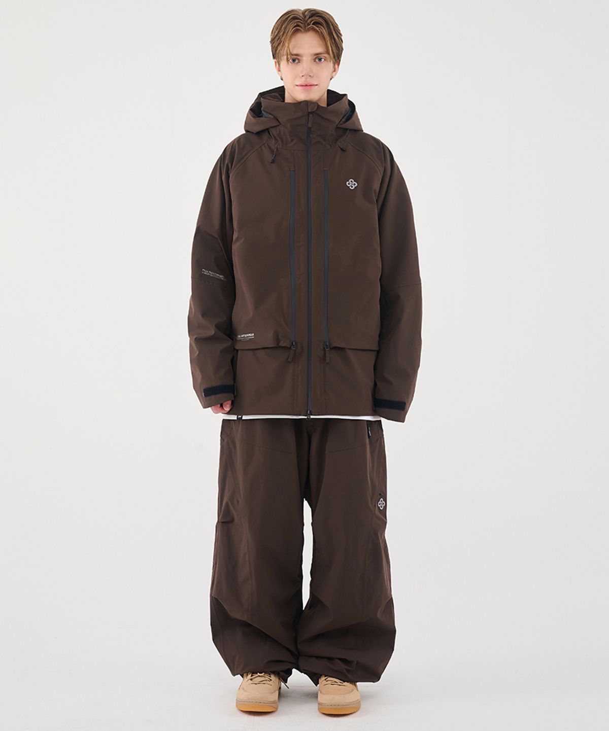 돌아우터웨어(DOLL OUTERWEAR) 2526 브릭 자켓(3L)&팬츠 세트 DARK CHOCO 남녀공용