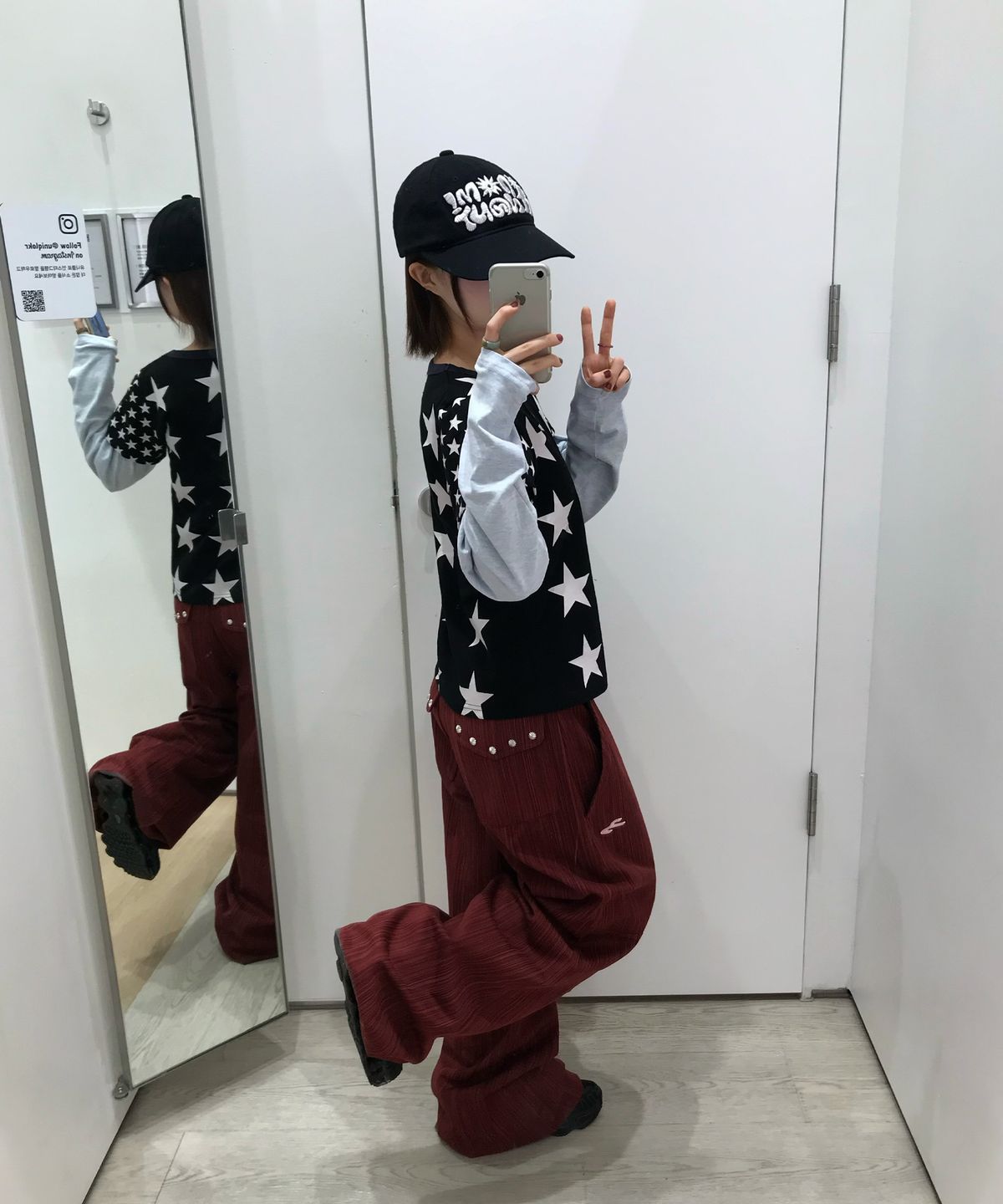 탄산마그네슘(TANSANMAGNESIUM) 스타 레이어드 롱슬리브 (블랙)