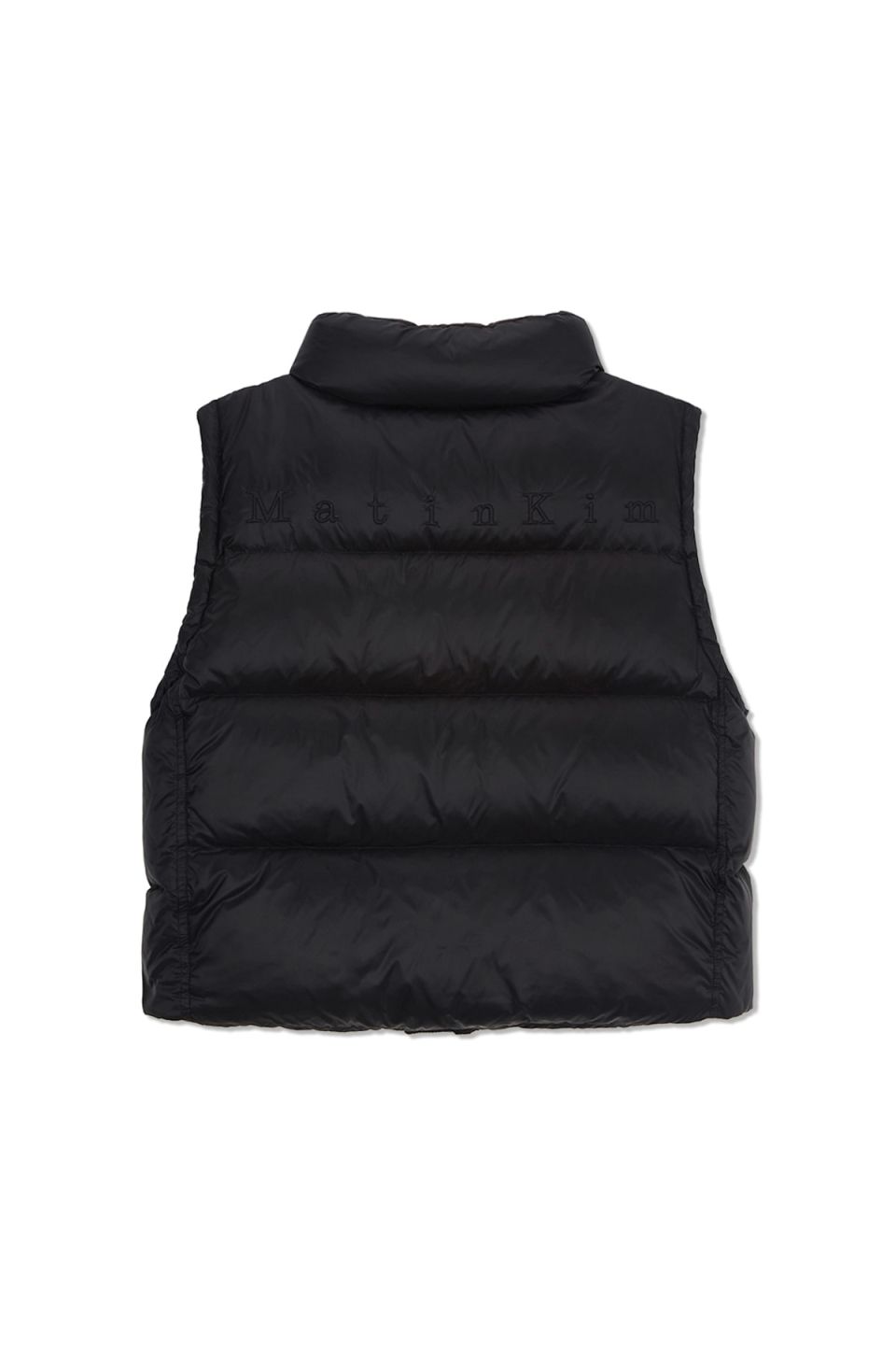 MUSINSA | MATIN KIM UNBALANCE QUILTED DOWN VEST FOR WOMEN IN BLACK