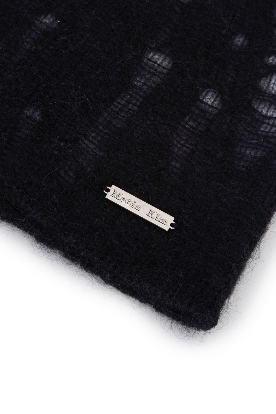MUSINSA公式 | MATIN KIM VINTAGE LAYER KNIT BEANIE IN BLACK