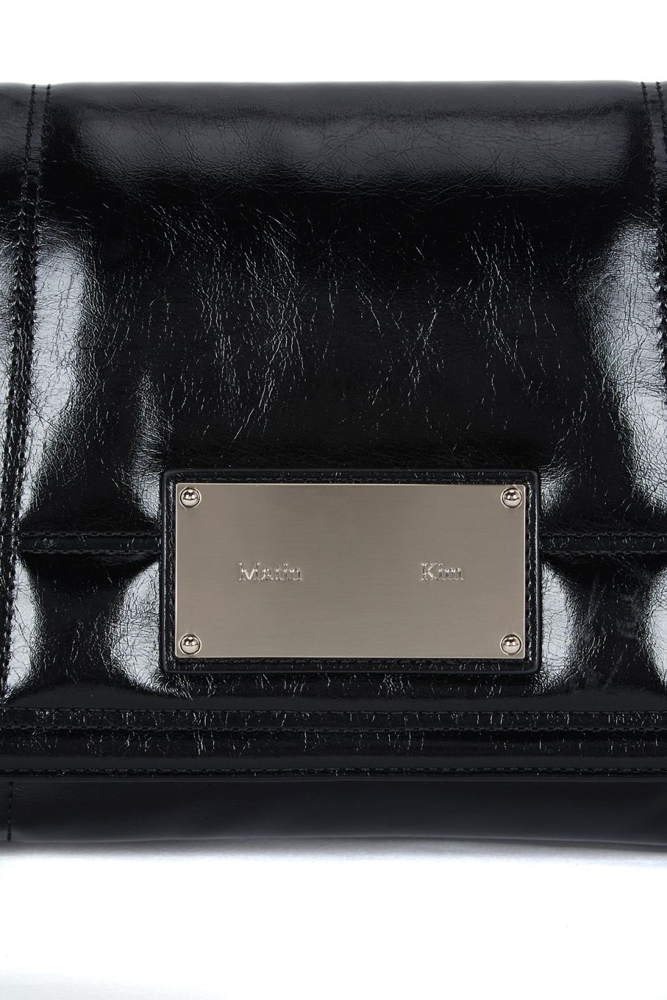 MUSINSA公式 | MATIN KIM GLOSSY QUILTING MEDIUM CHAIN BAG IN BLACK