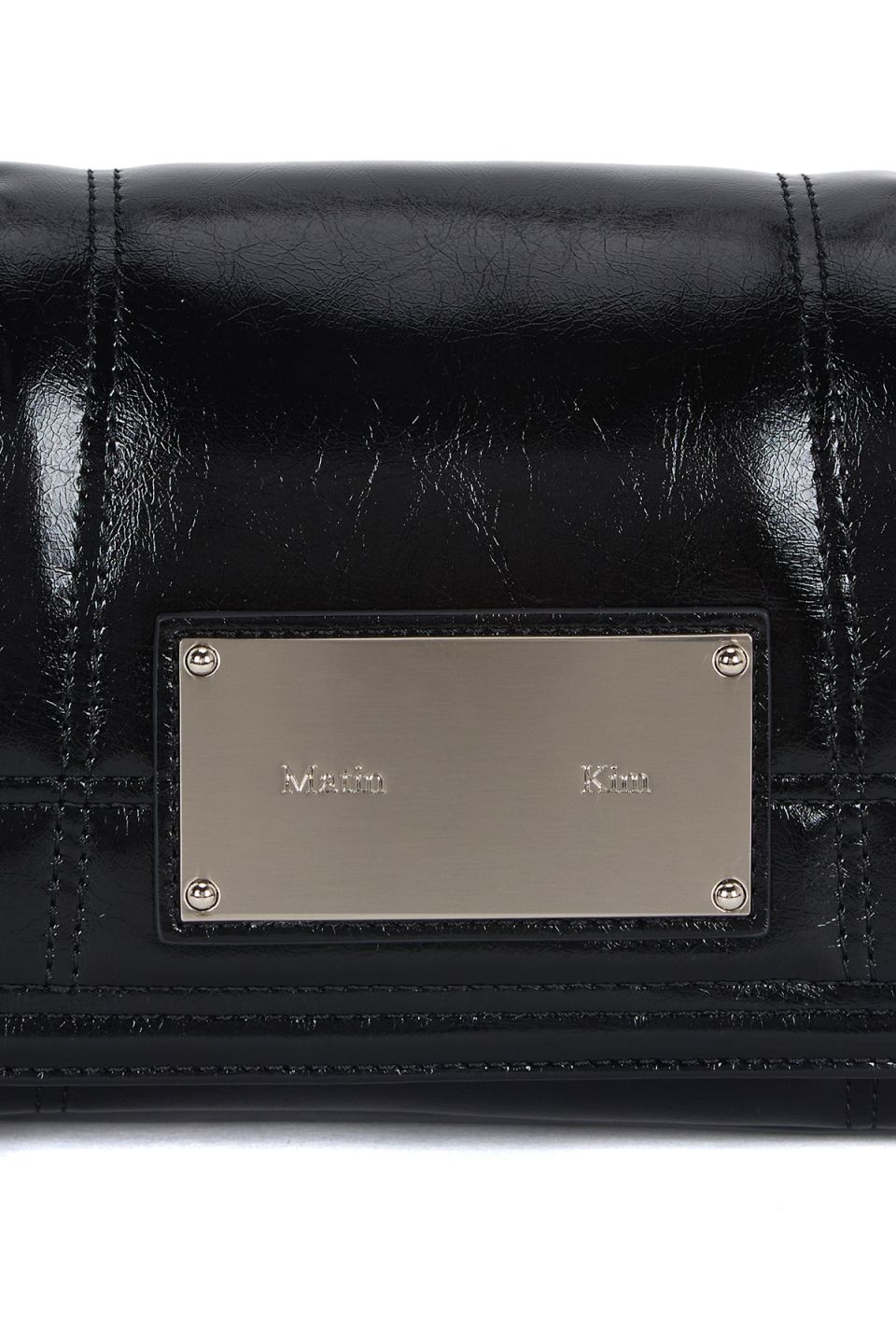 MUSINSA公式 | MATIN KIM GLOSSY QUILTING SMALL CHAIN BAG IN BLACK
