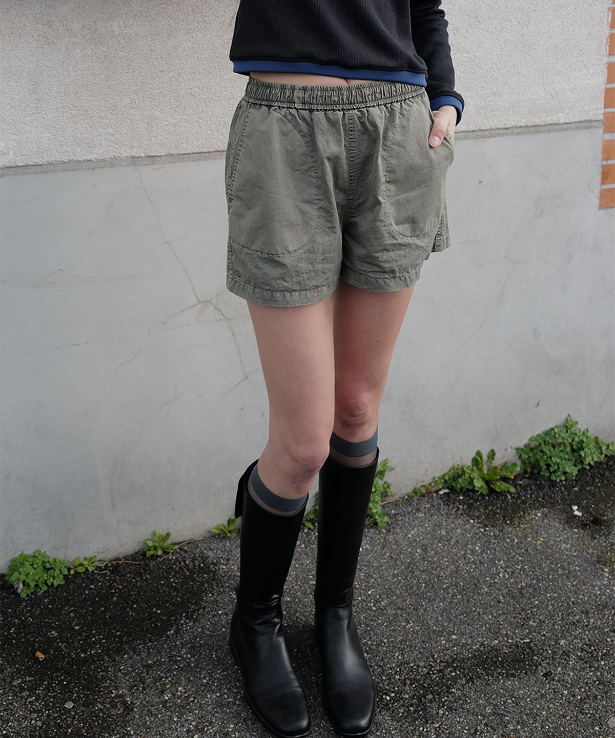 파버(FABEUR) COTTON SHORTS (MOSS GREEN)