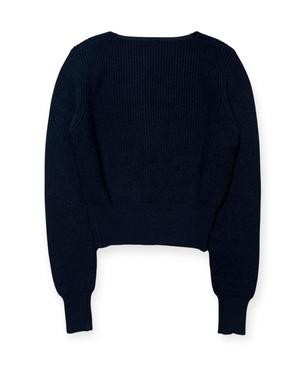 본슬리피(BORN SLIPPY) Soft Square Neck Crop Knit Cardigan (Black)