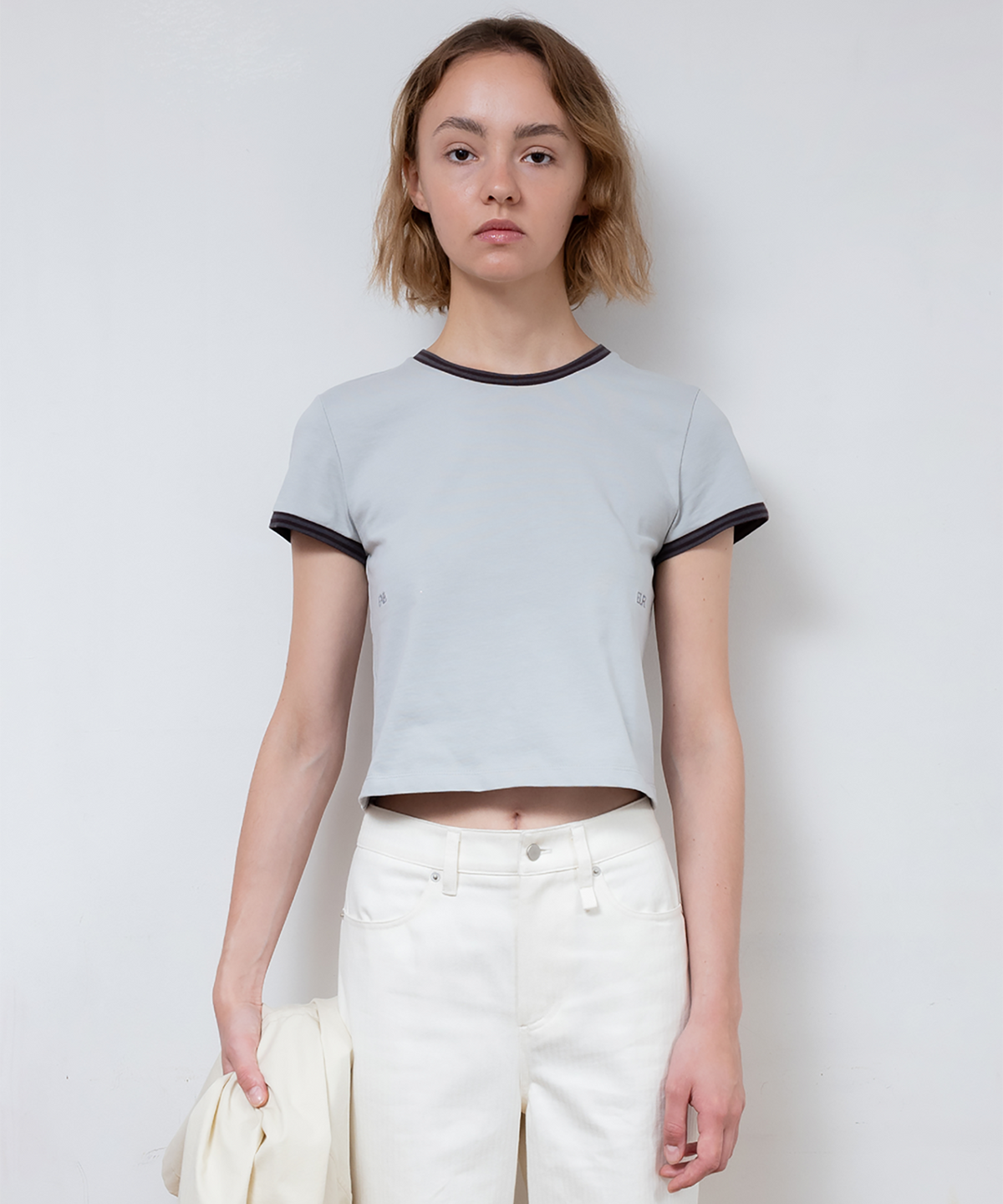 파버(FABEUR) STRIPE COLOR SCHEME T-SHIRT (GREY)
