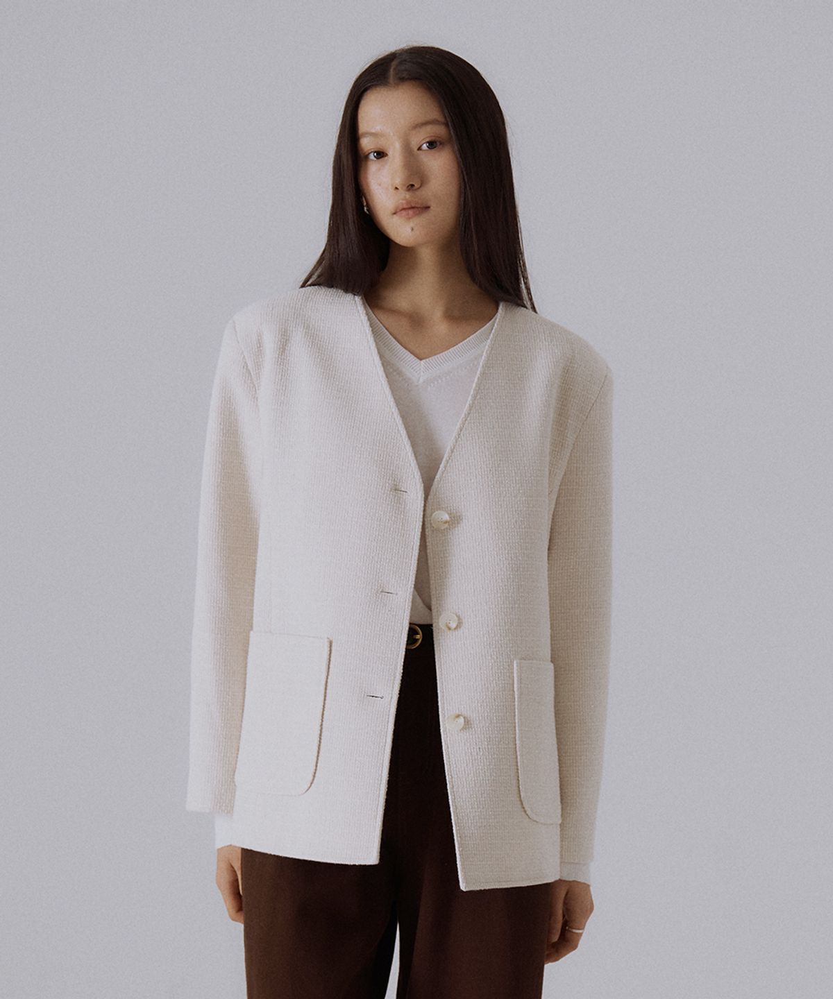 실른(SILN) Heritage tweed jacket (IVORY)