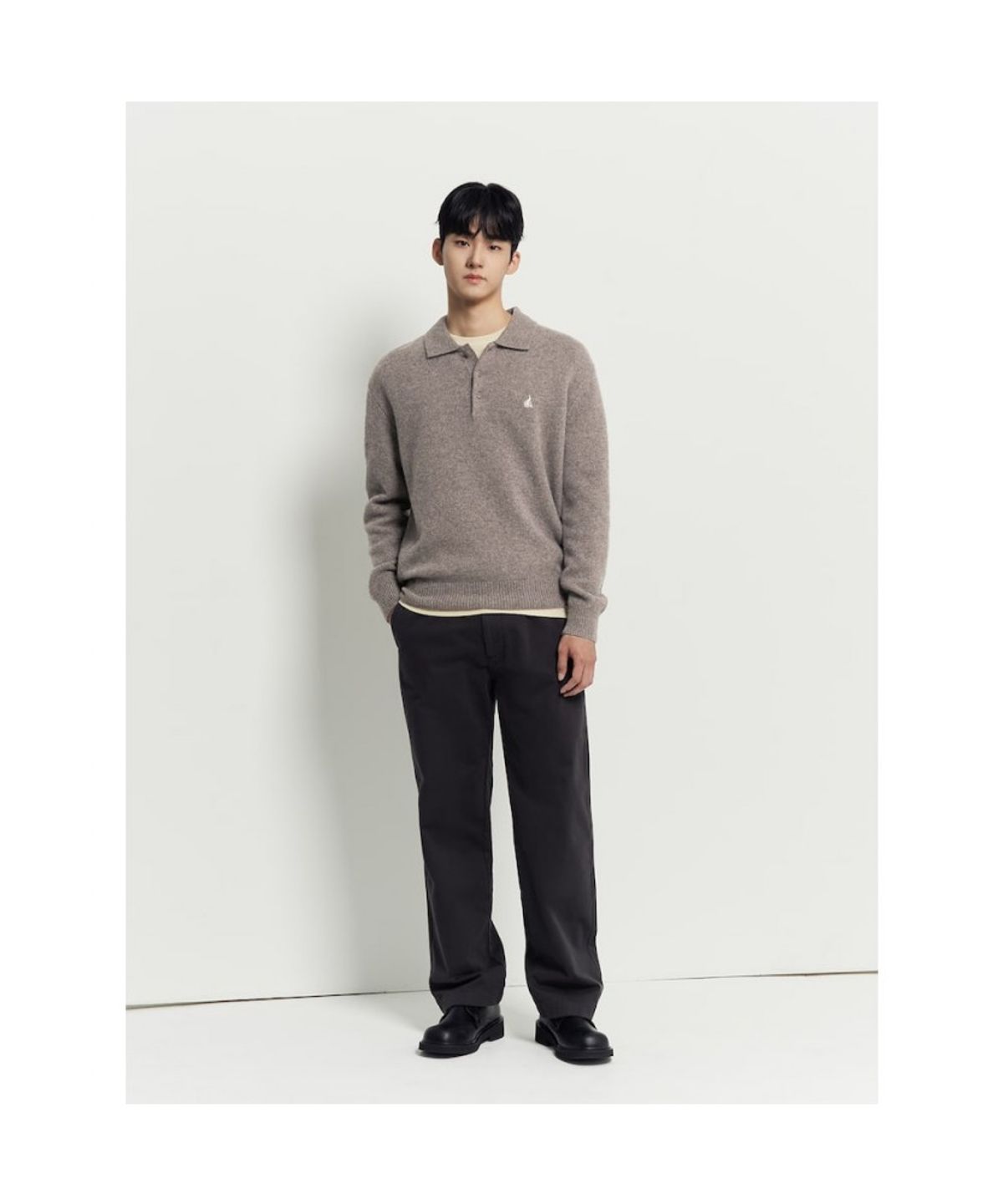 빈폴 멘(BEANPOLE MEN) 푸즈예티 칼라넥 니트  베이지