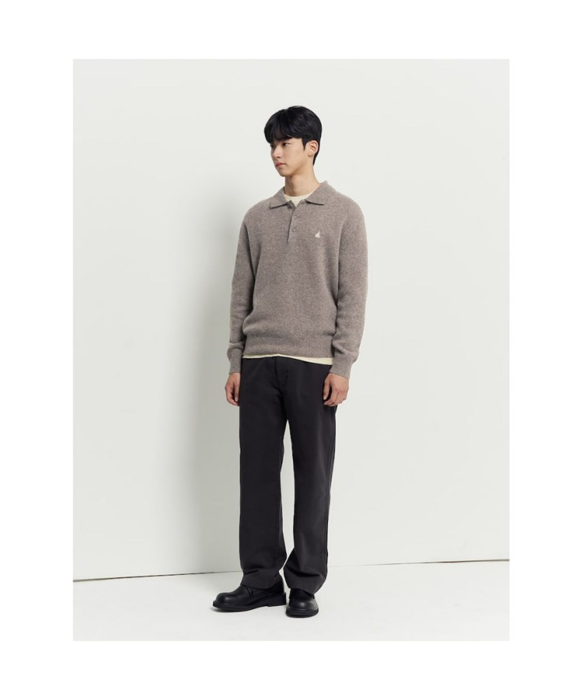 빈폴 멘(BEANPOLE MEN) 푸즈예티 칼라넥 니트  베이지