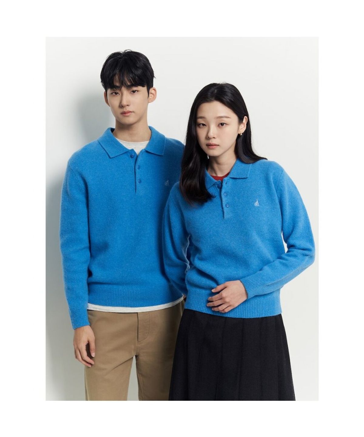 빈폴 멘(BEANPOLE MEN) 푸즈예티 칼라넥 니트  블루