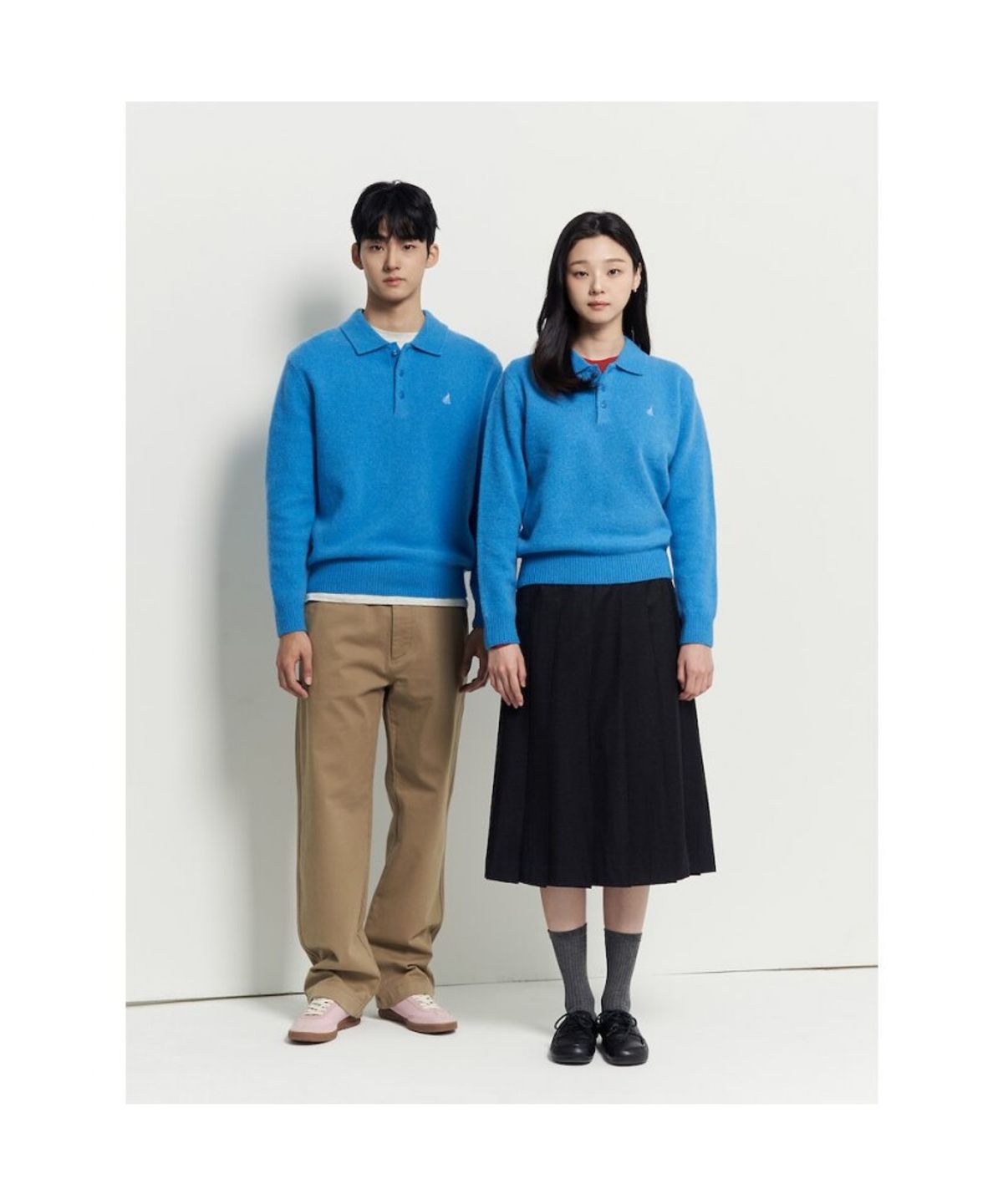 빈폴 멘(BEANPOLE MEN) 푸즈예티 칼라넥 니트  블루