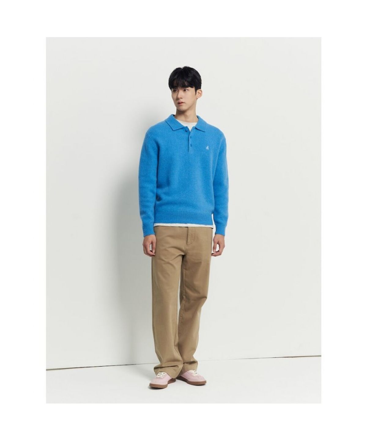빈폴 멘(BEANPOLE MEN) 푸즈예티 칼라넥 니트  블루
