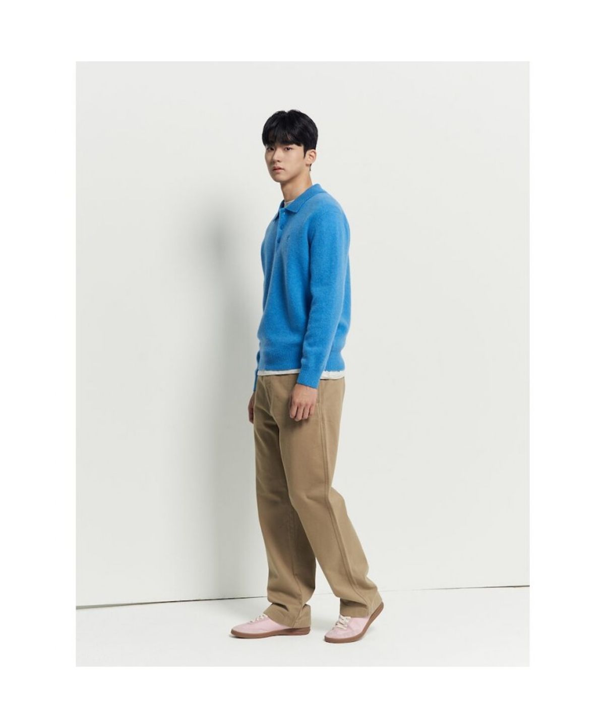 빈폴 멘(BEANPOLE MEN) 푸즈예티 칼라넥 니트  블루