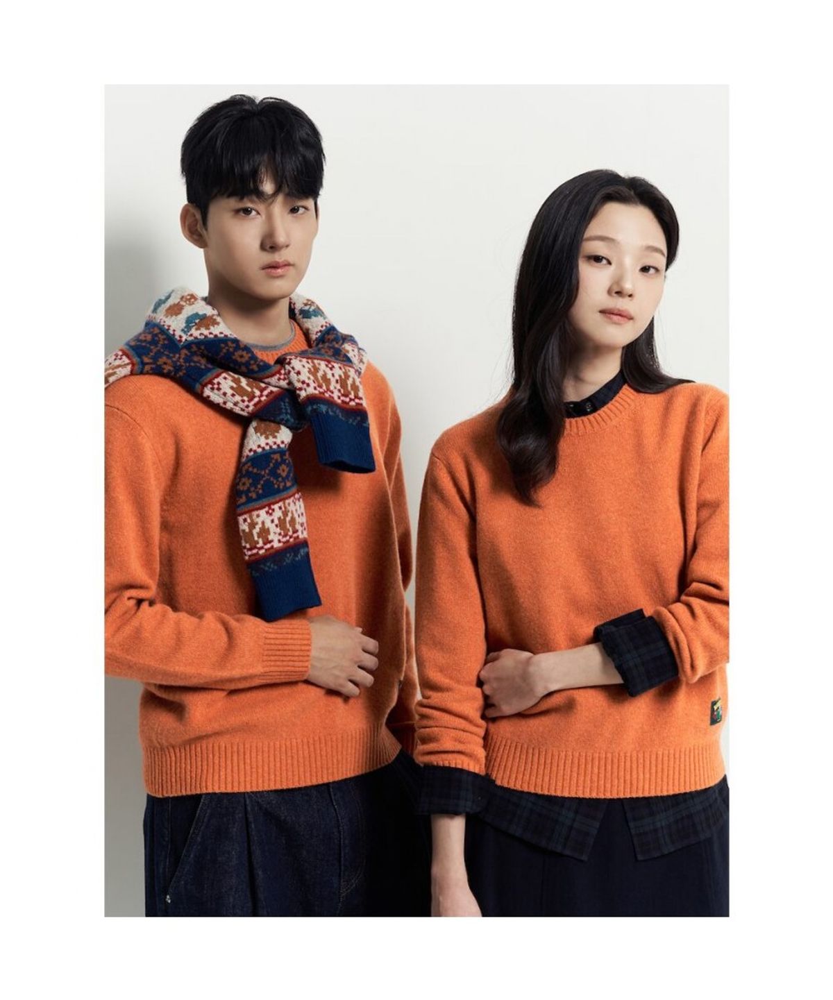 빈폴 멘(BEANPOLE MEN) 푸즈예티 라운드 니트  오렌지