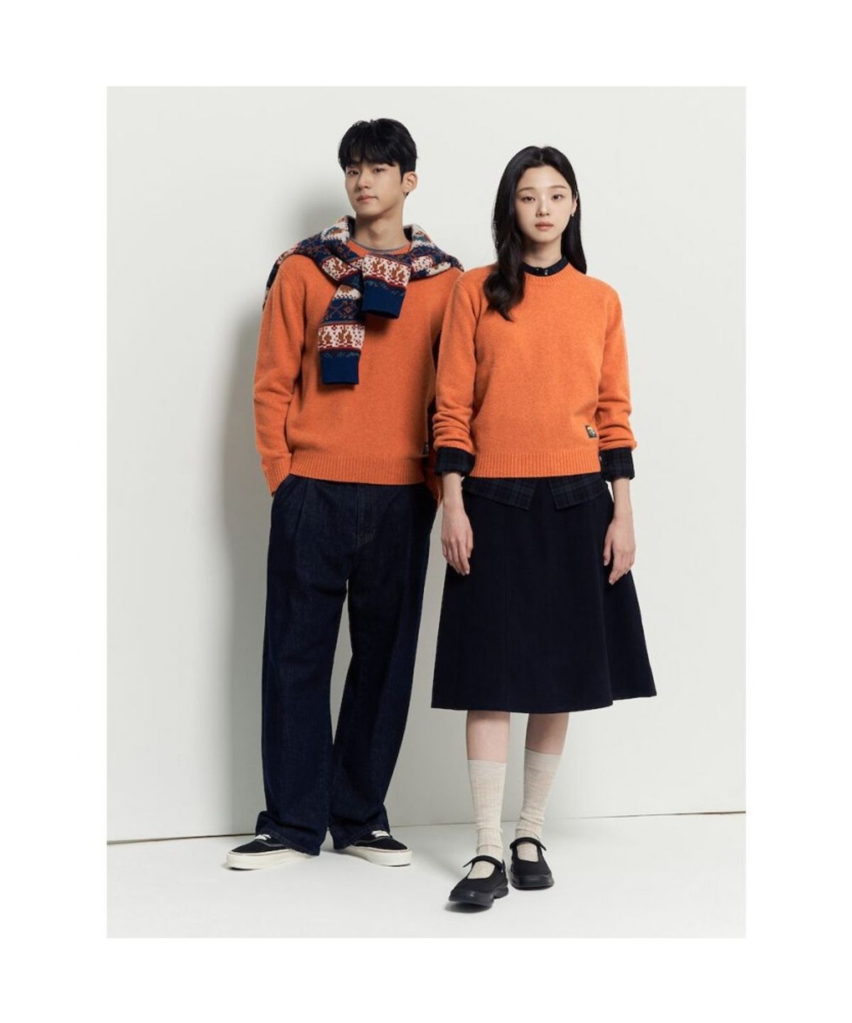 빈폴 멘(BEANPOLE MEN) 푸즈예티 라운드 니트  오렌지